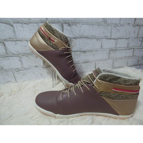 Plae Abra WP Siltstone Gold Drawstring Adjust High Top Sneakers 11.5 NEW - Picture 2 of 9